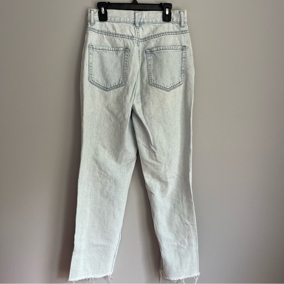 PacSun Light Wash Ripped High Rise Straight Jeans - Picture 2 of 4